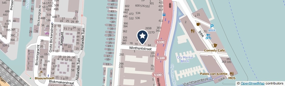 Kaartweergave Westerdoksdijk 217-E in Amsterdam