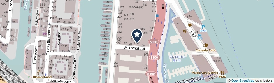 Kaartweergave Westerdoksdijk 219-E in Amsterdam