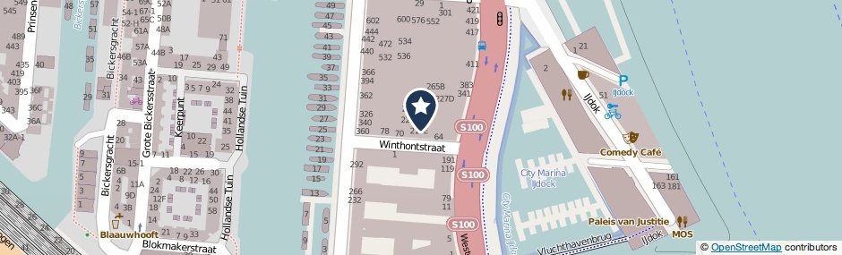 Kaartweergave Westerdoksdijk 229-E in Amsterdam
