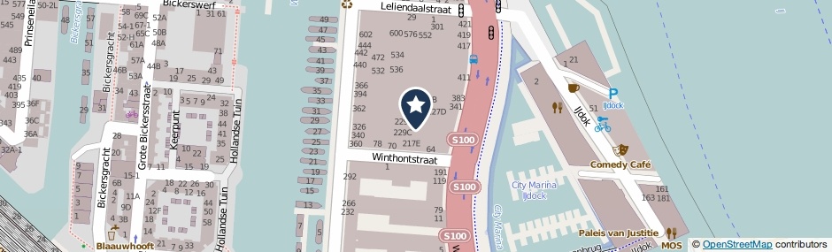 Kaartweergave Westerdoksdijk 237-E in Amsterdam
