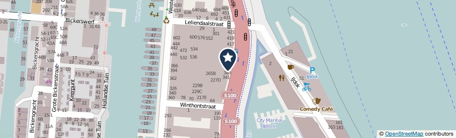 Kaartweergave Westerdoksdijk 409 in Amsterdam