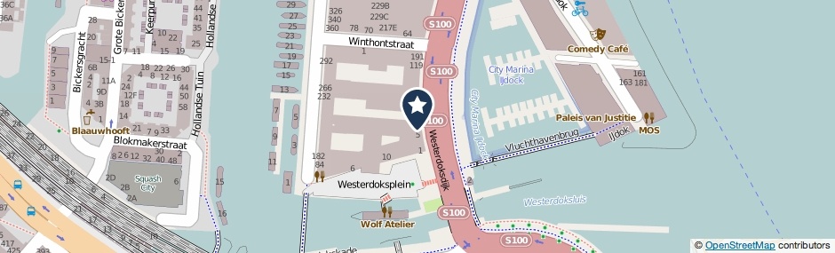 Kaartweergave Westerdoksdijk 7 in Amsterdam