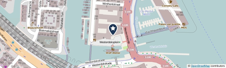 Kaartweergave Westerdoksplein 2 in Amsterdam