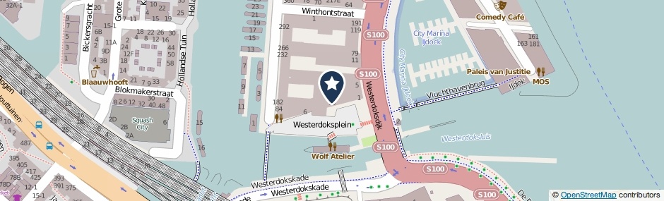 Kaartweergave Westerdoksplein 4 in Amsterdam