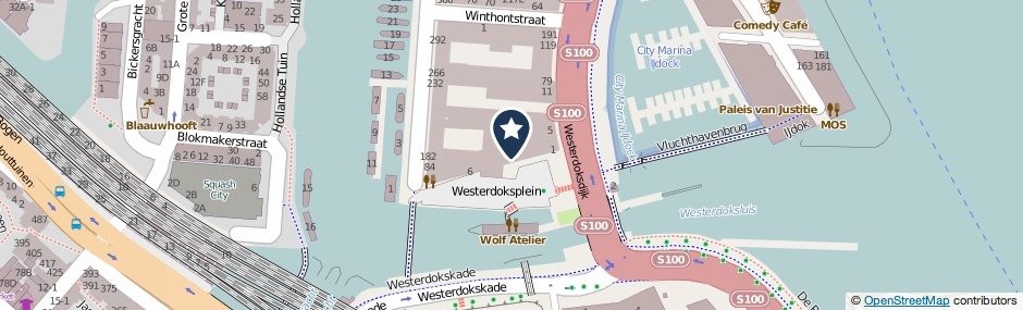 Kaartweergave Westerdoksplein 6 in Amsterdam