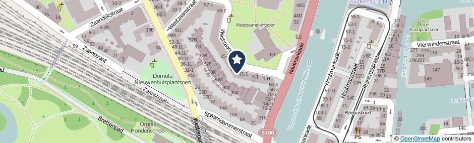Kaartweergave Westzaanstraat 15-3 in Amsterdam