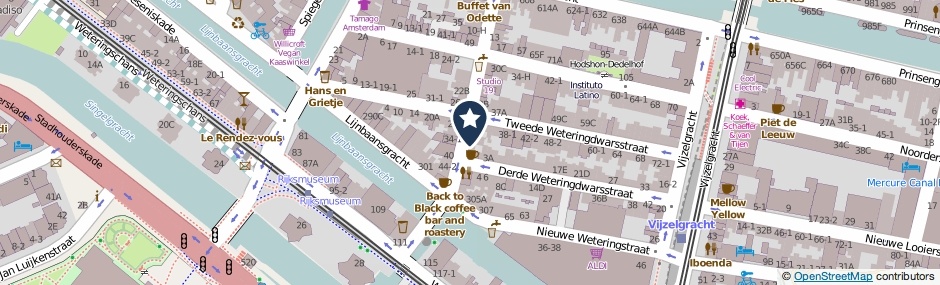 Kaartweergave Weteringstraat 33 in Amsterdam