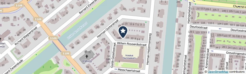 Kaartweergave Willem Royaardsstraat 18 in Amsterdam