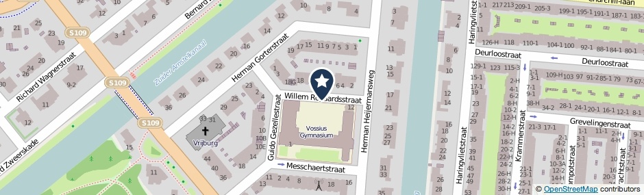 Kaartweergave Willem Royaardsstraat in Amsterdam