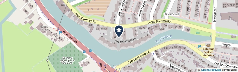 Kaartweergave Wyandottestraat in Amsterdam