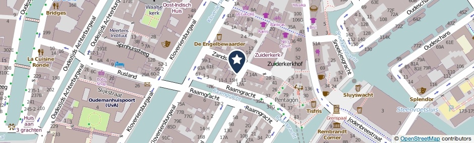 Kaartweergave Zanddwarsstraat 24-C in Amsterdam