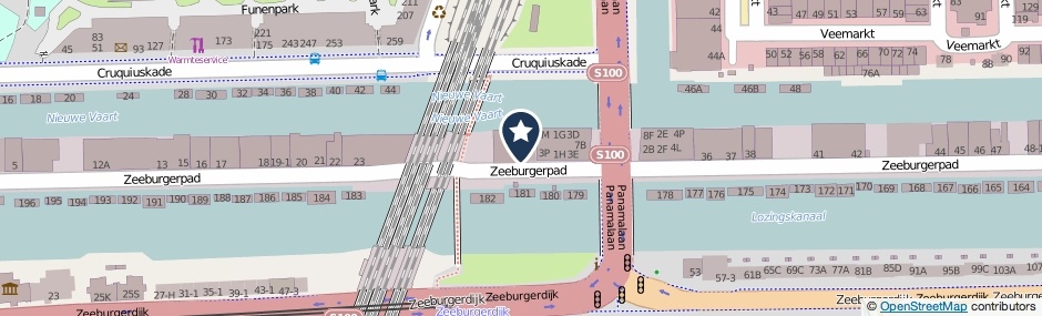Kaartweergave Zeeburgerpad 28 in Amsterdam