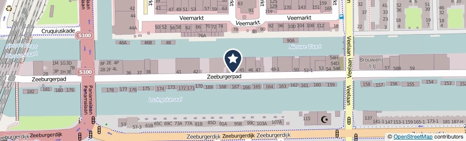 Kaartweergave Zeeburgerpad 44 in Amsterdam