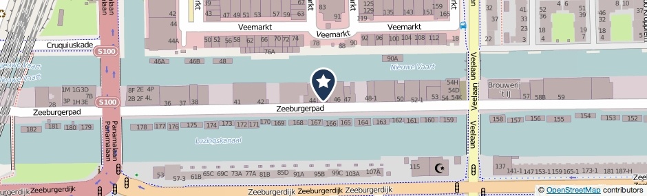 Kaartweergave Zeeburgerpad 45-M in Amsterdam