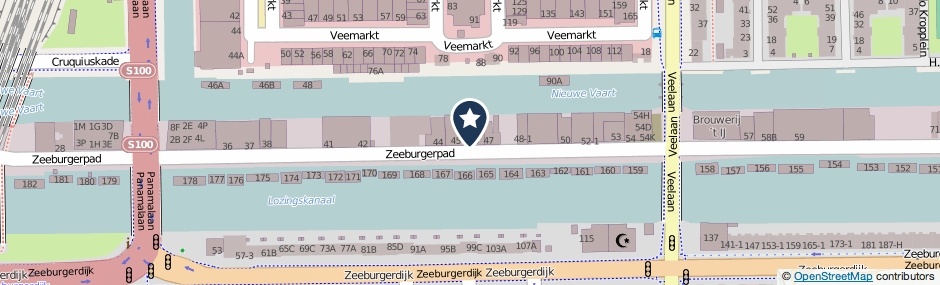 Kaartweergave Zeeburgerpad 46-A in Amsterdam
