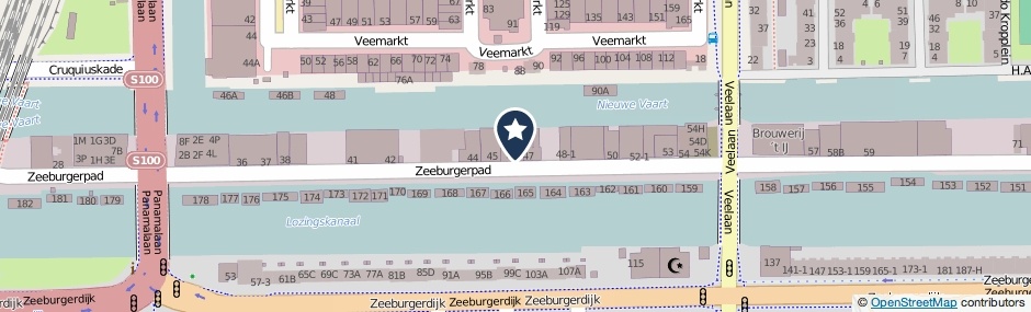 Kaartweergave Zeeburgerpad 46-C in Amsterdam