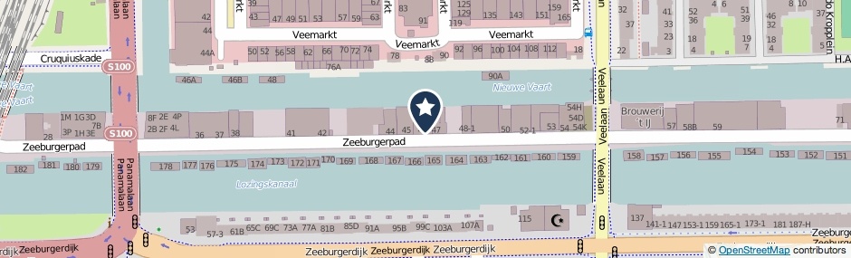 Kaartweergave Zeeburgerpad 46-E in Amsterdam