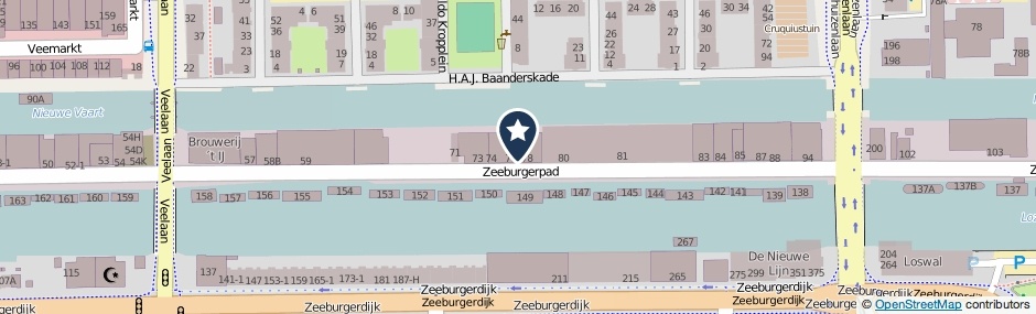 Kaartweergave Zeeburgerpad 77 in Amsterdam