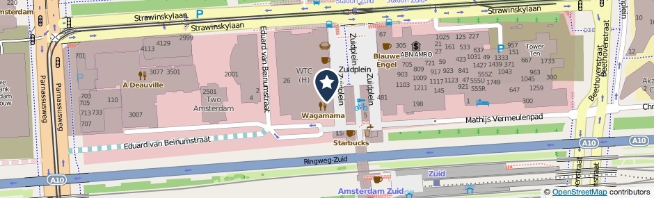 Kaartweergave Zuidplein 118 in Amsterdam