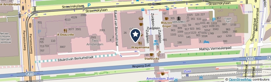 Kaartweergave Zuidplein 126 in Amsterdam