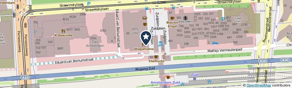 Kaartweergave Zuidplein 136 in Amsterdam