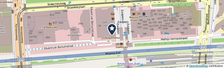 Kaartweergave Zuidplein 138 in Amsterdam