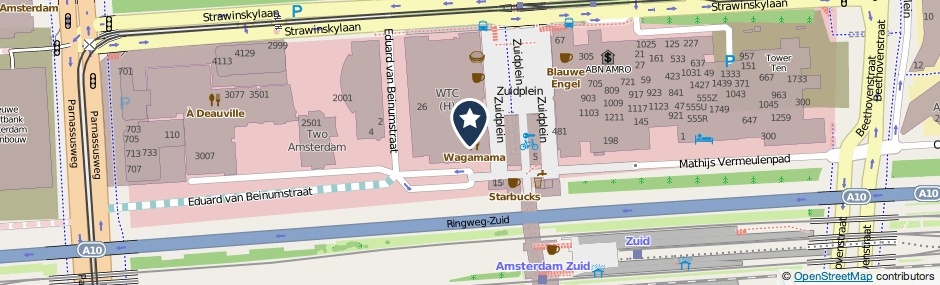 Kaartweergave Zuidplein 140 in Amsterdam
