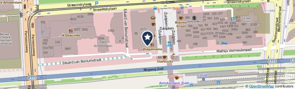 Kaartweergave Zuidplein 148 in Amsterdam