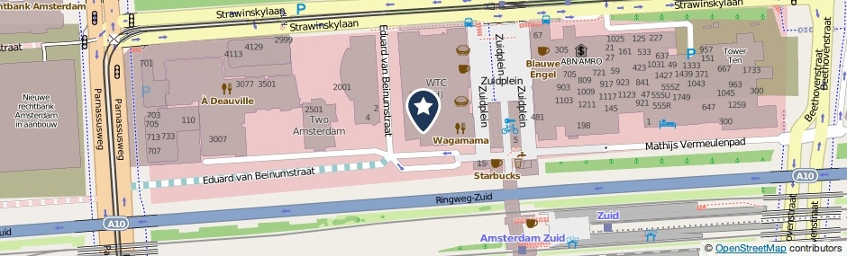 Kaartweergave Zuidplein 160 in Amsterdam