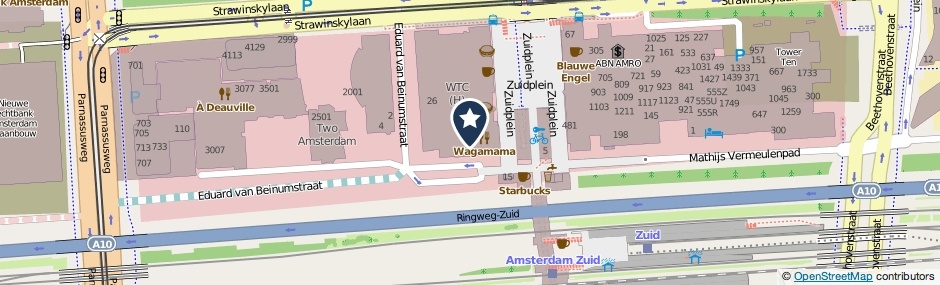 Kaartweergave Zuidplein 190 in Amsterdam