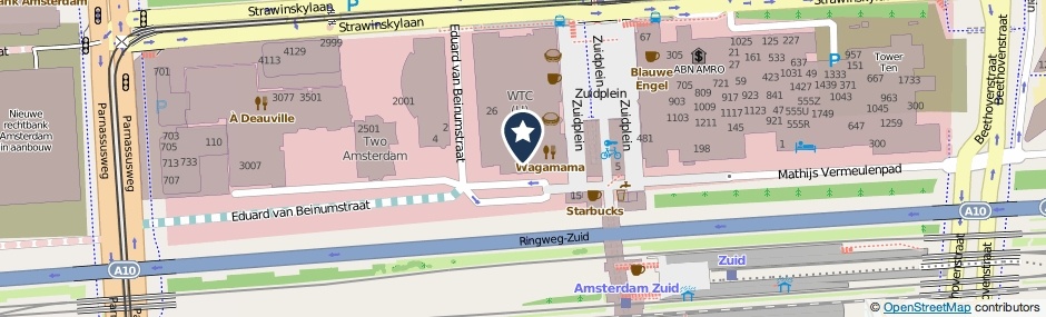 Kaartweergave Zuidplein 196 in Amsterdam