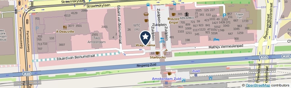 Kaartweergave Zuidplein 208 in Amsterdam