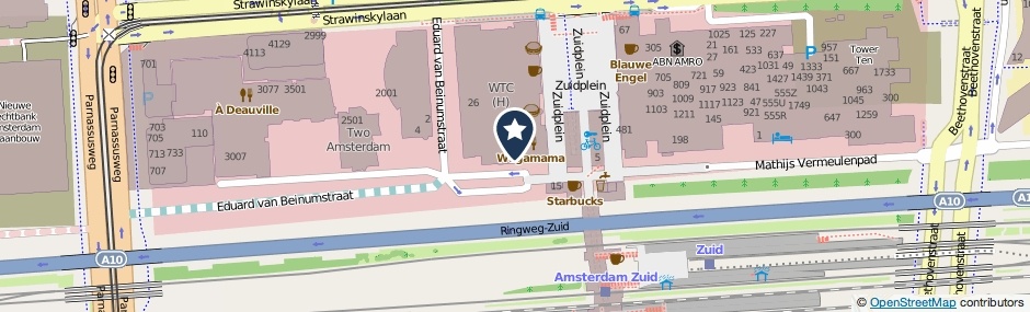 Kaartweergave Zuidplein 216 in Amsterdam