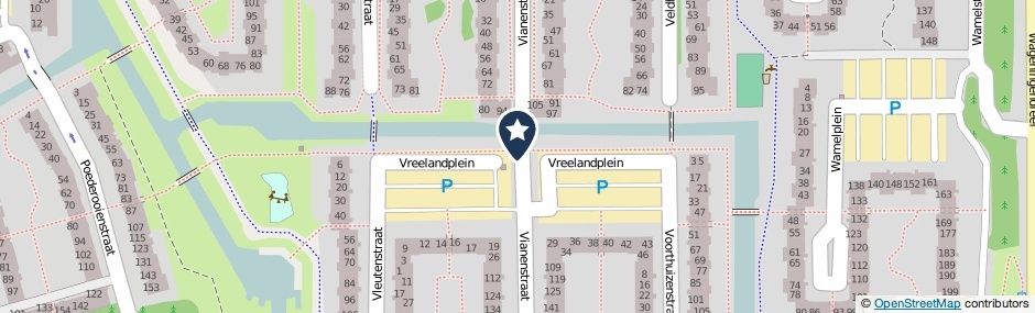 Kaartweergave Vianenstraat in Amsterdam