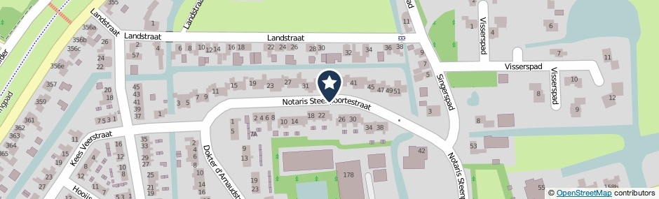Kaartweergave Notaris Steenpoortestraat in Andijk