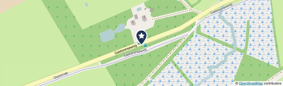 Kaartweergave Gasterenseweg in Anloo