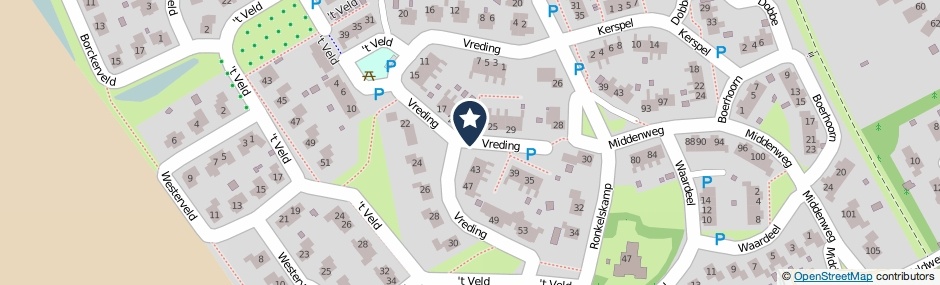 Kaartweergave Vreding in Annen