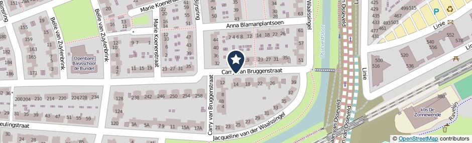 Kaartweergave Carry Van Bruggenstraat in Apeldoorn