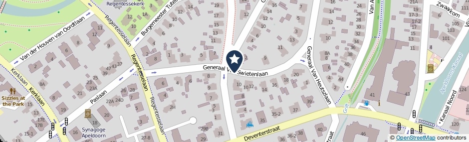 Kaartweergave Generaal Van Swietenlaan in Apeldoorn