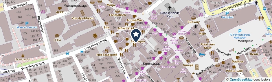 Kaartweergave Van Kinsbergenstraat in Apeldoorn