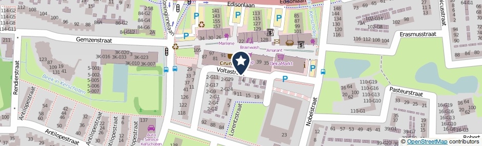 Kaartweergave Voltastraat in Apeldoorn