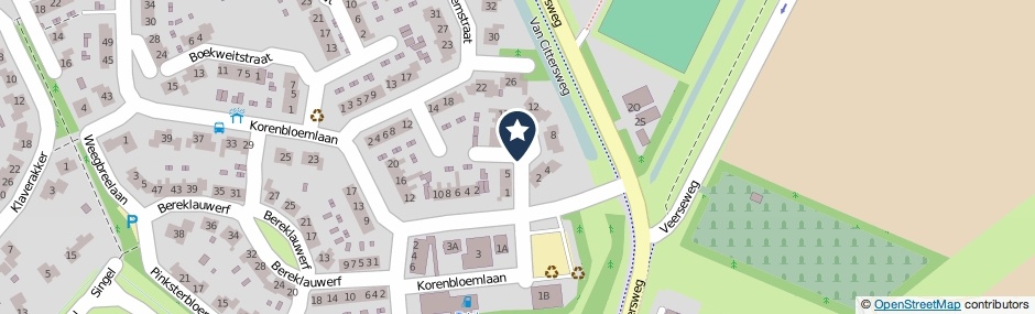 Kaartweergave Distelstraat in Arnemuiden