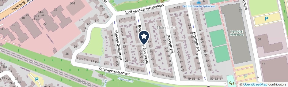Kaartweergave Boudewijn Van Roonstraat in Arnhem
