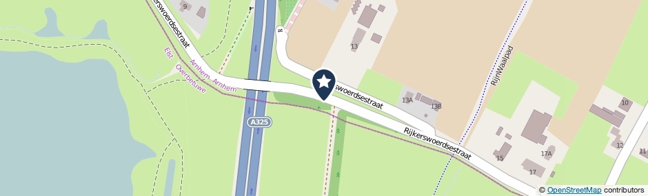Kaartweergave Rijkerswoerdsestraat in Arnhem