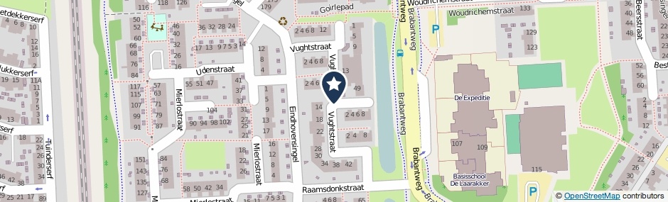 Kaartweergave Vughtstraat in Arnhem