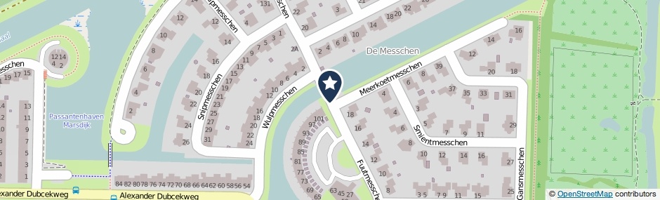 Kaartweergave Fuutmesschen in Assen