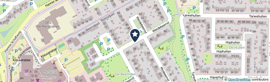 Kaartweergave Weidebeemd in Assen