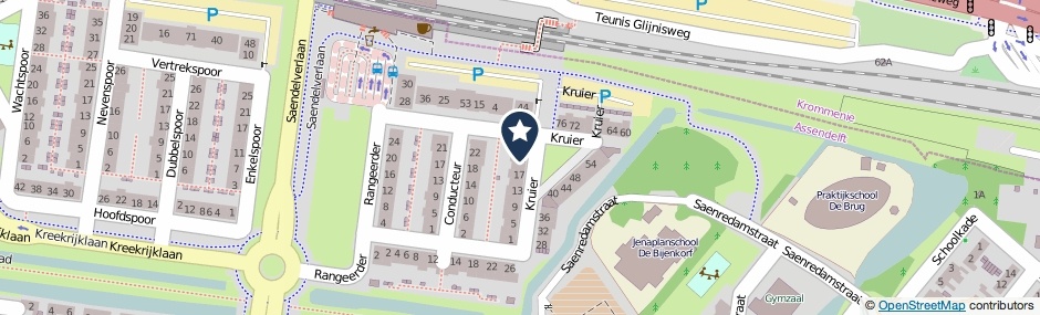 Kaartweergave Kruier 21 in Assendelft