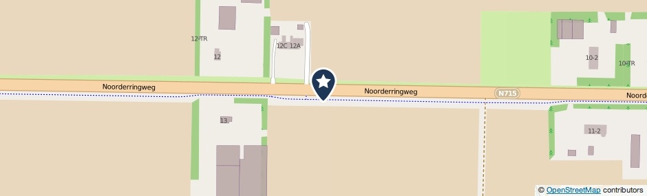 Kaartweergave Noorderringweg in Bant