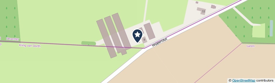 Kaartweergave Wippertdijk 9-A in Bathmen